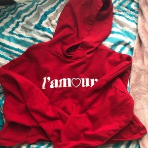 Cropped Red Hoodie